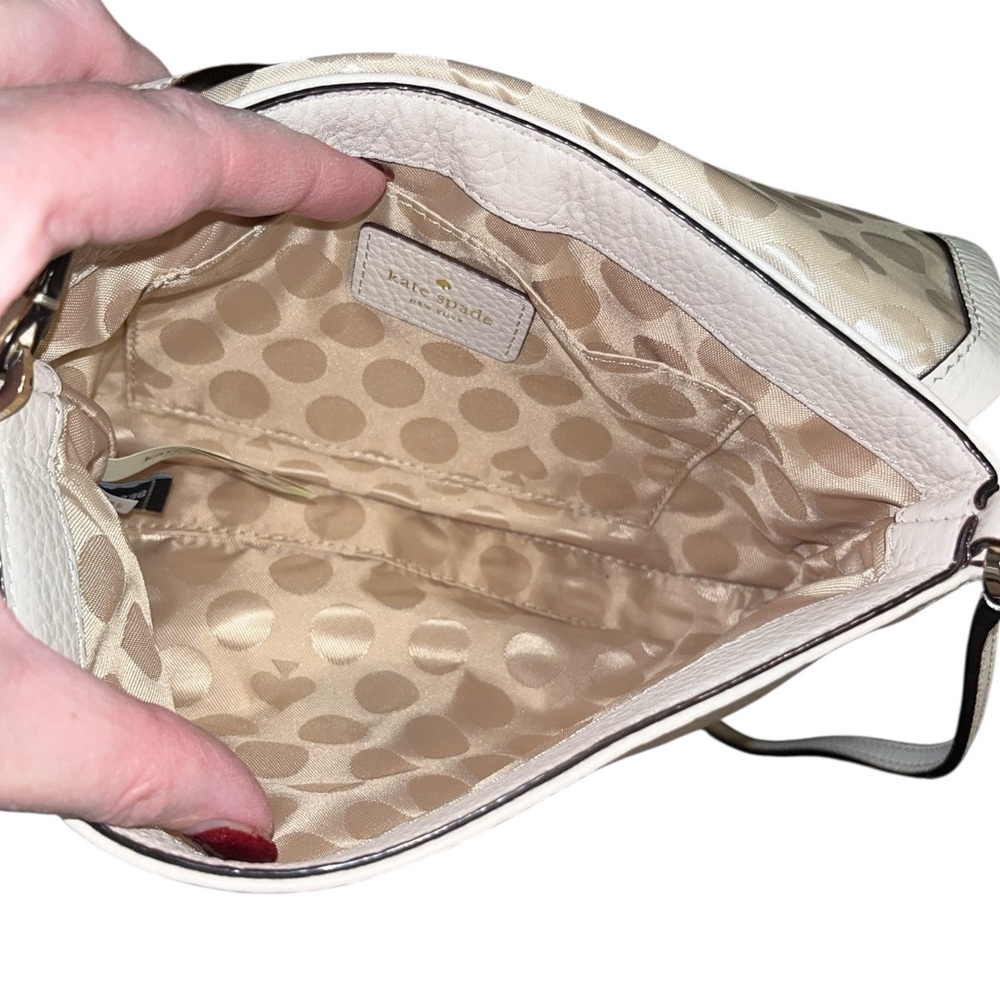 Kate Spade New York Pebbled Leather Crossbody Bag in Eggshell Rose Color - Picture 8 of 8
